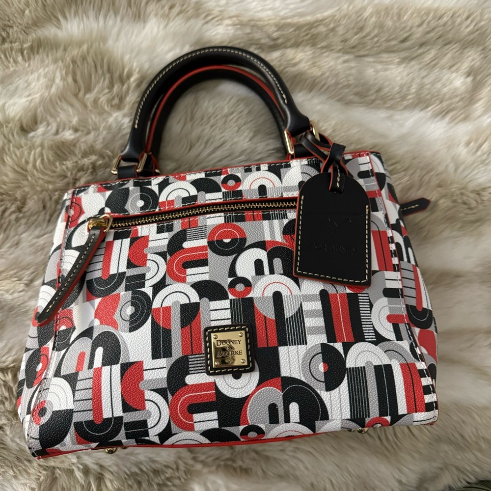Dooney & Bourke Red and Black Patterned Bag
